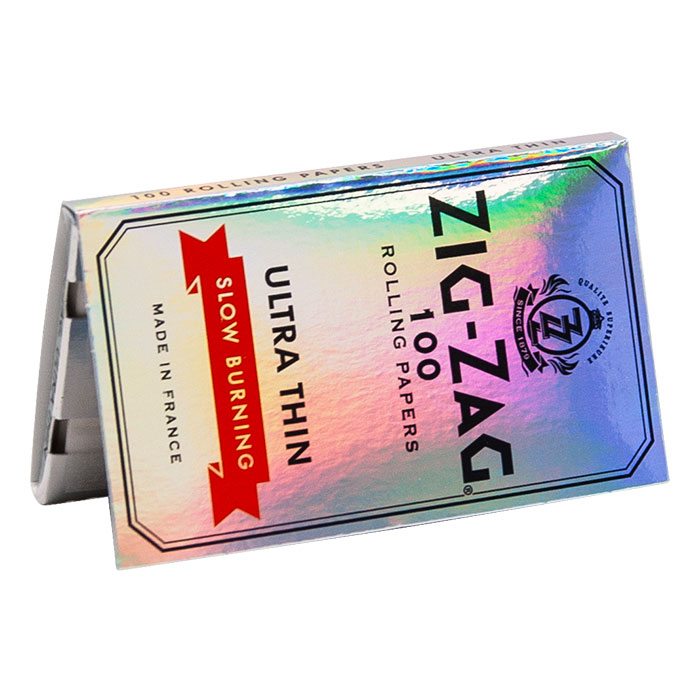 Zig Zag Silver Ultra thin Slow Burning Rolling Paper 1 1-2 Ct 25