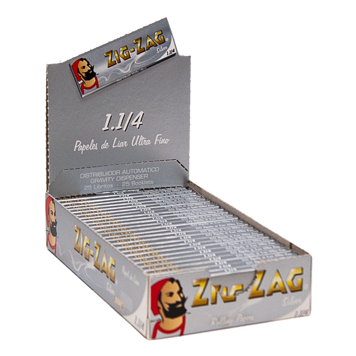 Zig Zag Silver Ultra Fine Rolling Papers 1 1-4 Ct 25