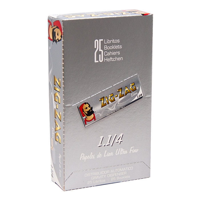 Zig Zag Silver Ultra Fine Rolling Papers 1 1-4 Ct 25