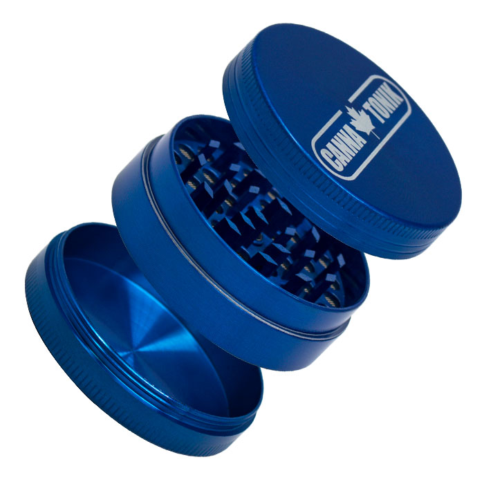 CANNATONIK BLUE ALUMINIUM GRINDER 3 STAGE 56MM