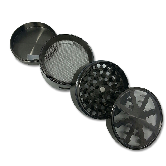 CANNATONIK GREY LIGHTNING BOLT TEETH GRINDER WITH WINDOW