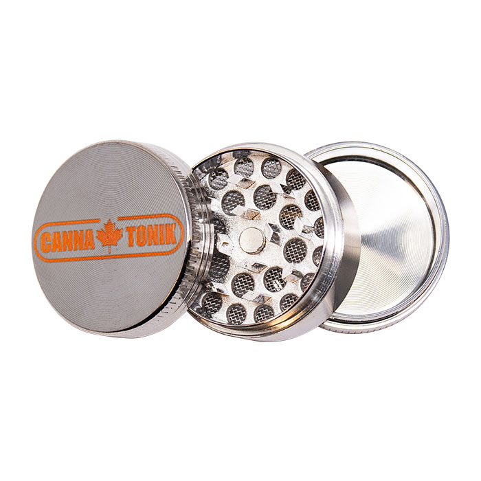 Cannatonik Aluminum 3 Stage Silver Grinder 30mm