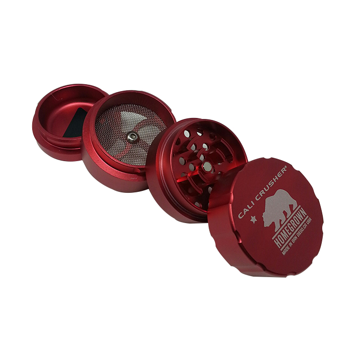 Cali Crusher 4 Way Quick Lock 50mm Grinder Red