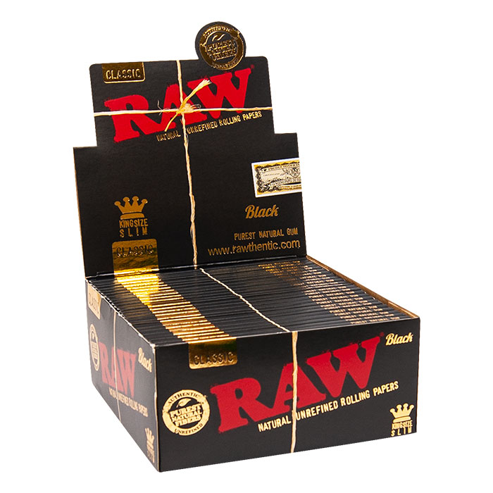 Raw Black King Size Rolling Paper Ct 50