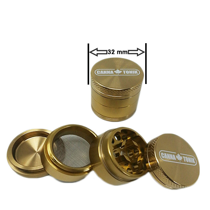 CANNATONIK ANODIZED ALUMINIUM GRINDER 30 MM  CHAMPAGNE