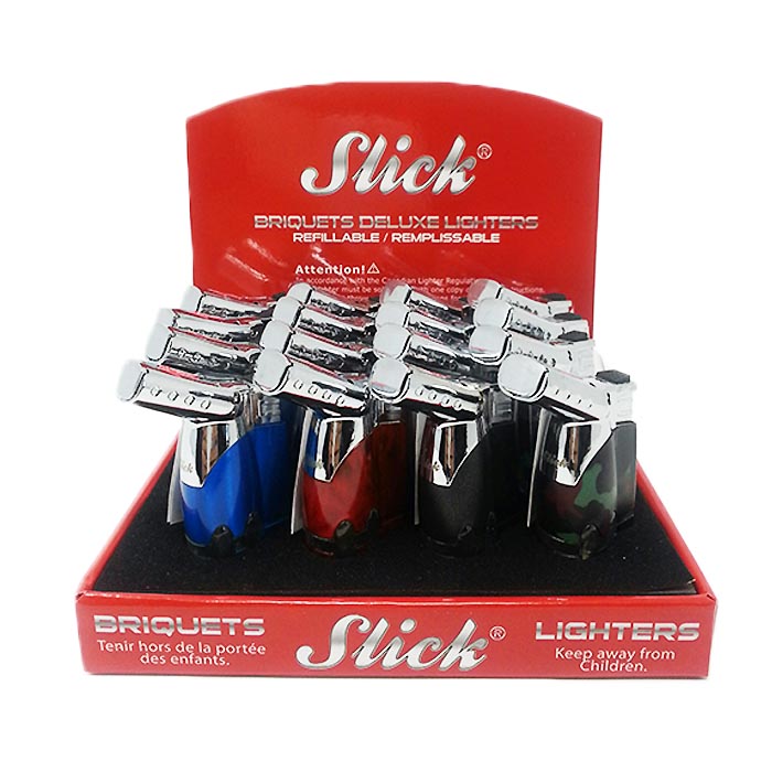 Slick Spitfire Torch Lighter Display Of 16