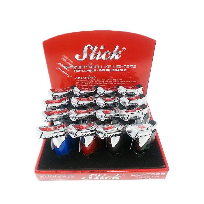 Slick Spitfire Torch Lighter Display Of 16