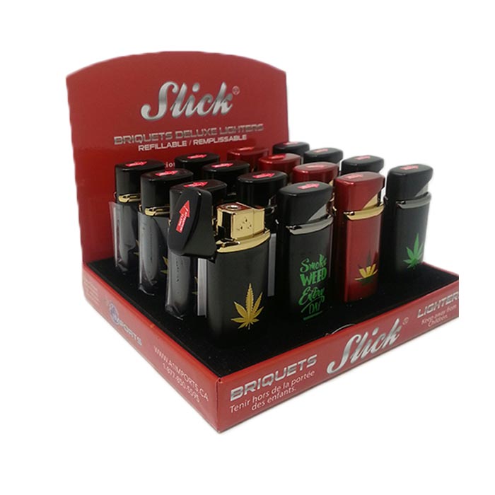 Slick Marijuana Torch Lighter Display of 16