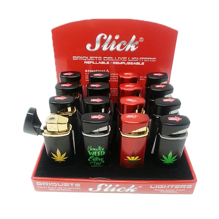 Slick Marijuana Torch Lighter Display of 16