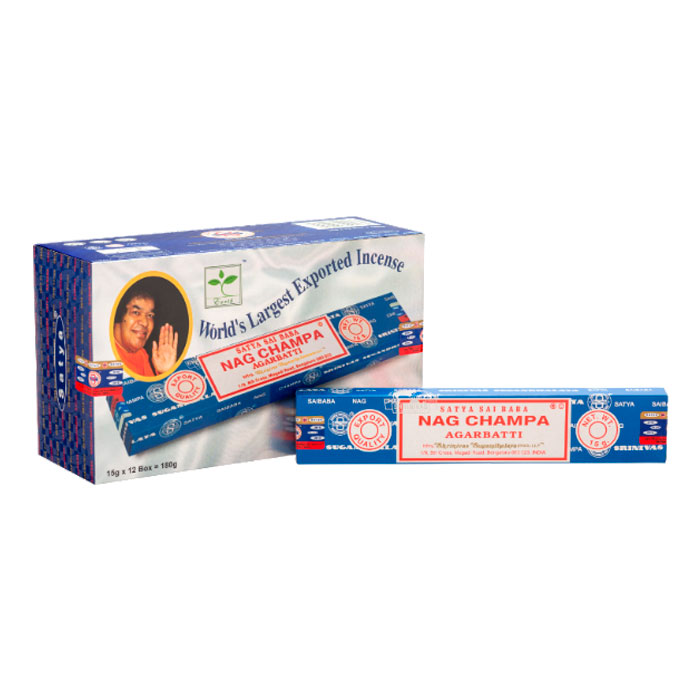 Incenso Satya Nag Champa Al Gelsomino – 12 Confezioni Da 15g, Bastoncini Fatti A Mano