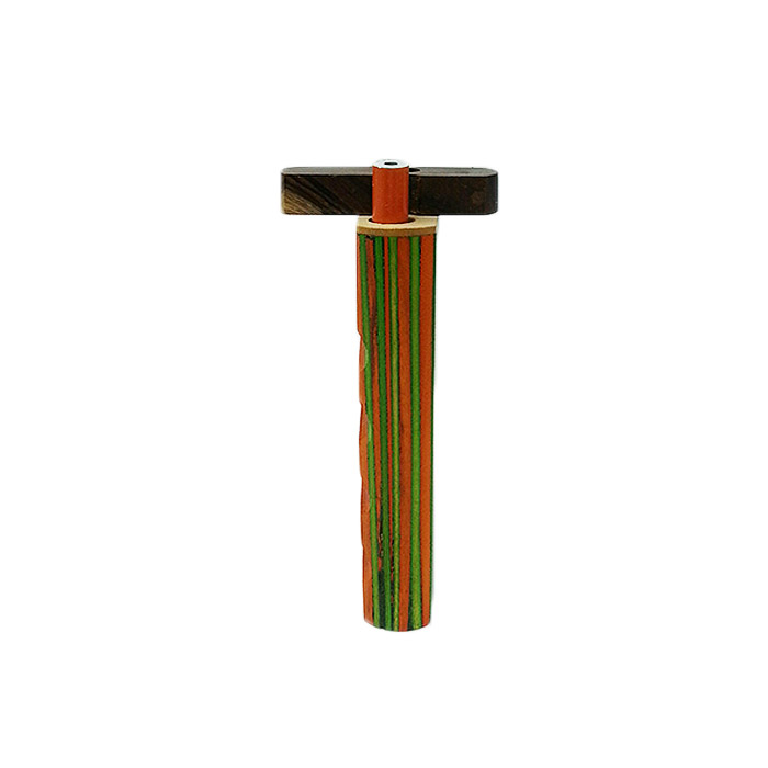 ZIG ZAG WOODEN GREEN DUGOUT WITH INLAY WORK 4 INCHES