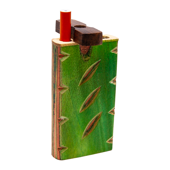 DOUBLE WOODEN DUGOUT WITH INLAY WORK 4 INCHES