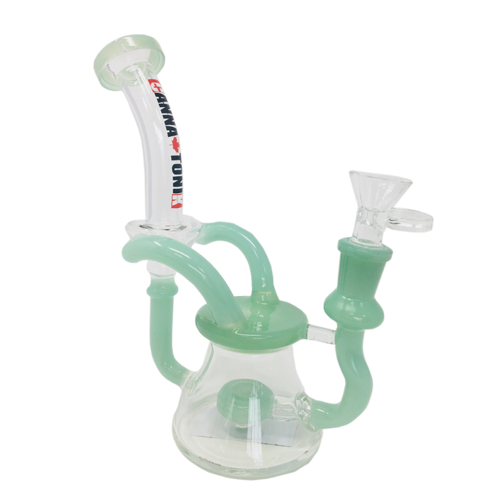 CANNATONIK U SHAPED LAKE GREEN RECYCLER BONG