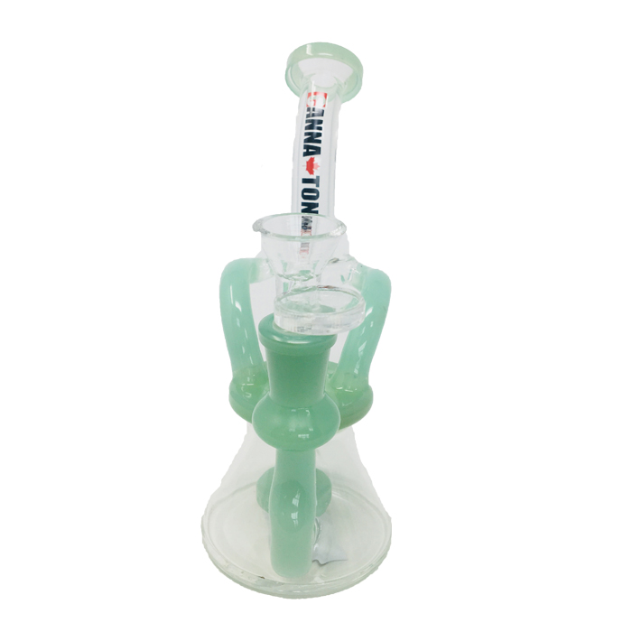 CANNATONIK U SHAPED LAKE GREEN RECYCLER BONG