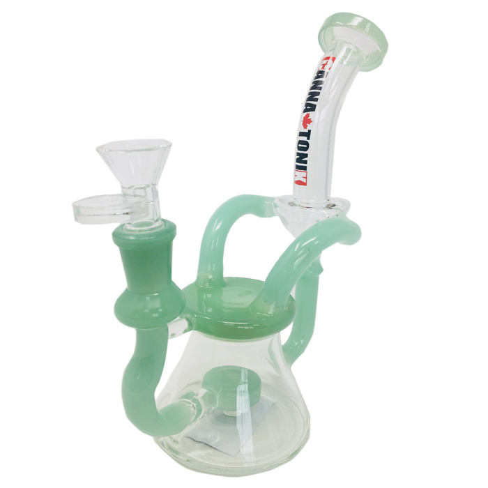 CANNATONIK U SHAPED LAKE GREEN RECYCLER BONG