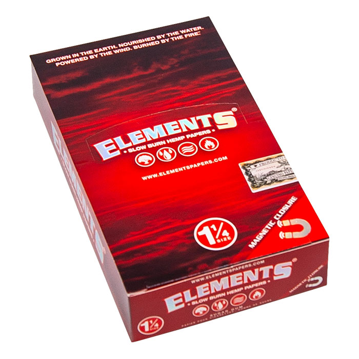 Elements Red Slow Burning Hemp Papers 1.25